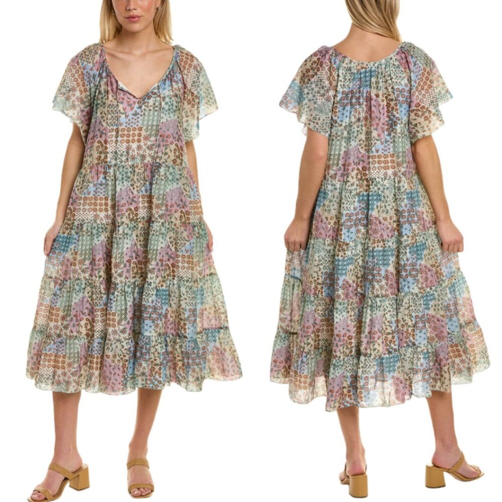 Roller Rabbit Primevere Phoenix Silk Blend Dress NWT XS